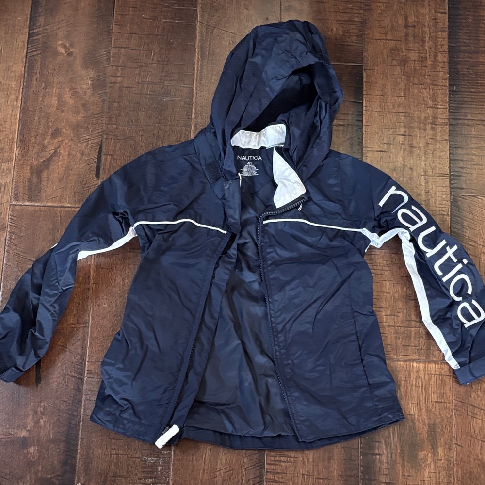 Nautica Navy Windbreaker with White Accents